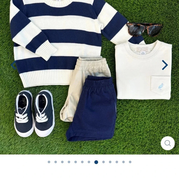 The Beaufort Bonnet Company Seaton Sweater Nantucket Navy / Palmetto Pearl Sz 10 - Picture 6 of 8